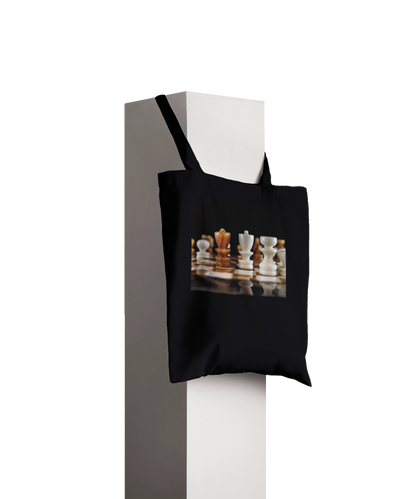 The King Stands Alone chess tote bag — Premium Black