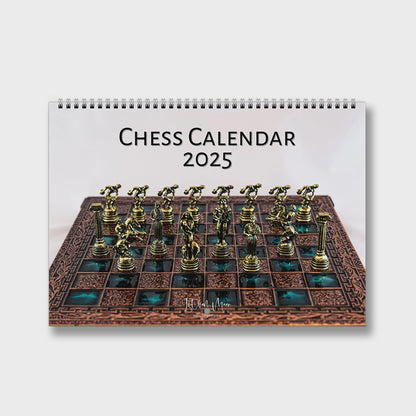 2025 Chess Wall Calendar Bundle | A4 Horizontal | English | Week Starts Monday | 2 Calendars | B