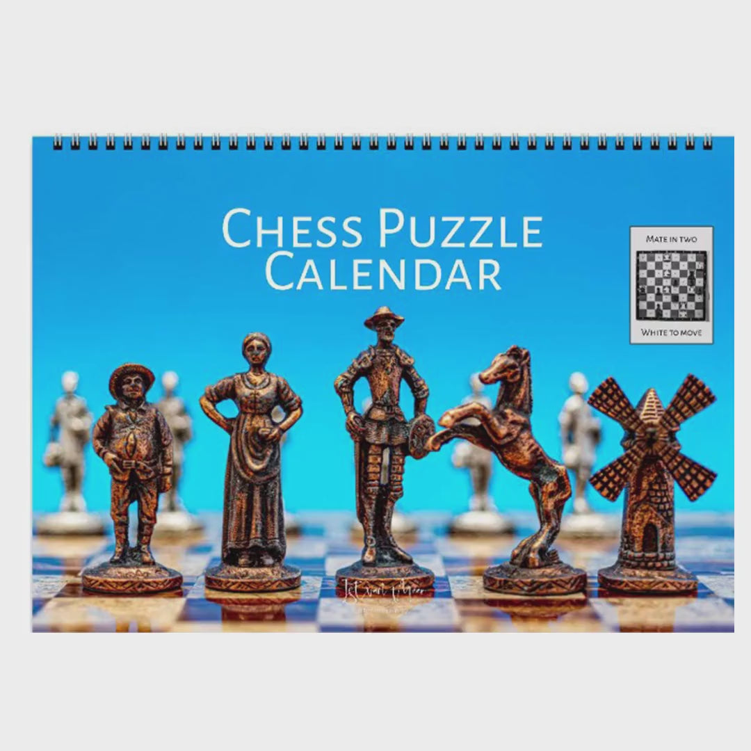 Personalised 2025 Chess Puzzle Wall Calendar Monday Sunday Week 12 Month Planner Chess sets Photo Art Gift for Chess Lovers | My Brother