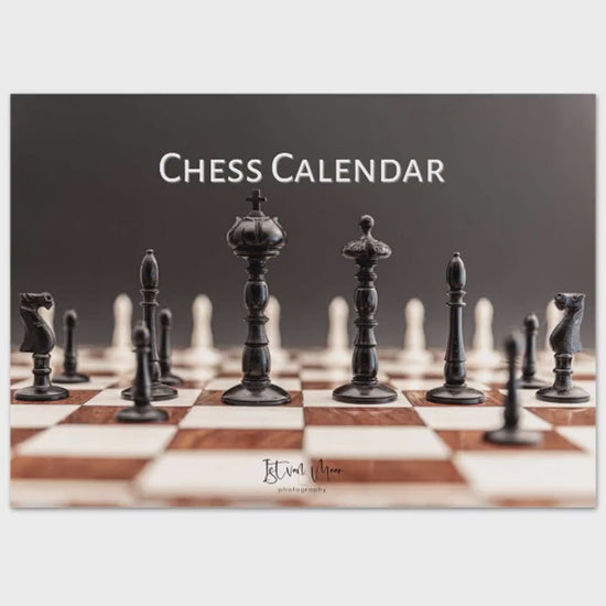 Personalised 2025 Chess Wall Calendar Monday/Sunday Week 12 Month Planner Amazing Sets Photo Wall Art Gift for Chess Game Lovers | My Love