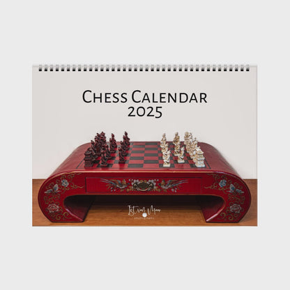 2025 Chess Wall Calendar Bundle | A4 Horizontal | English | Week Starts Saturday | 2 Calendars | B