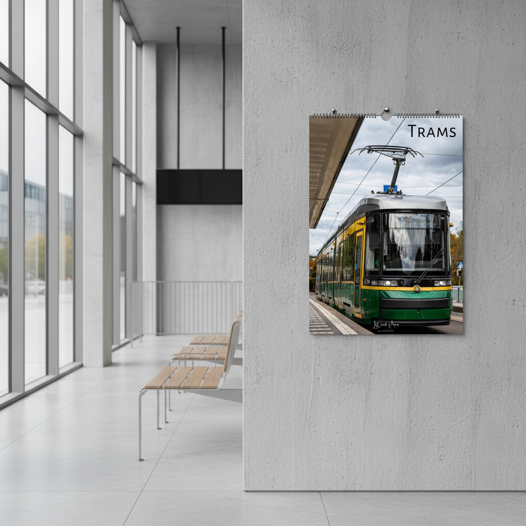 2027 Trams Wall Calendar | 6409